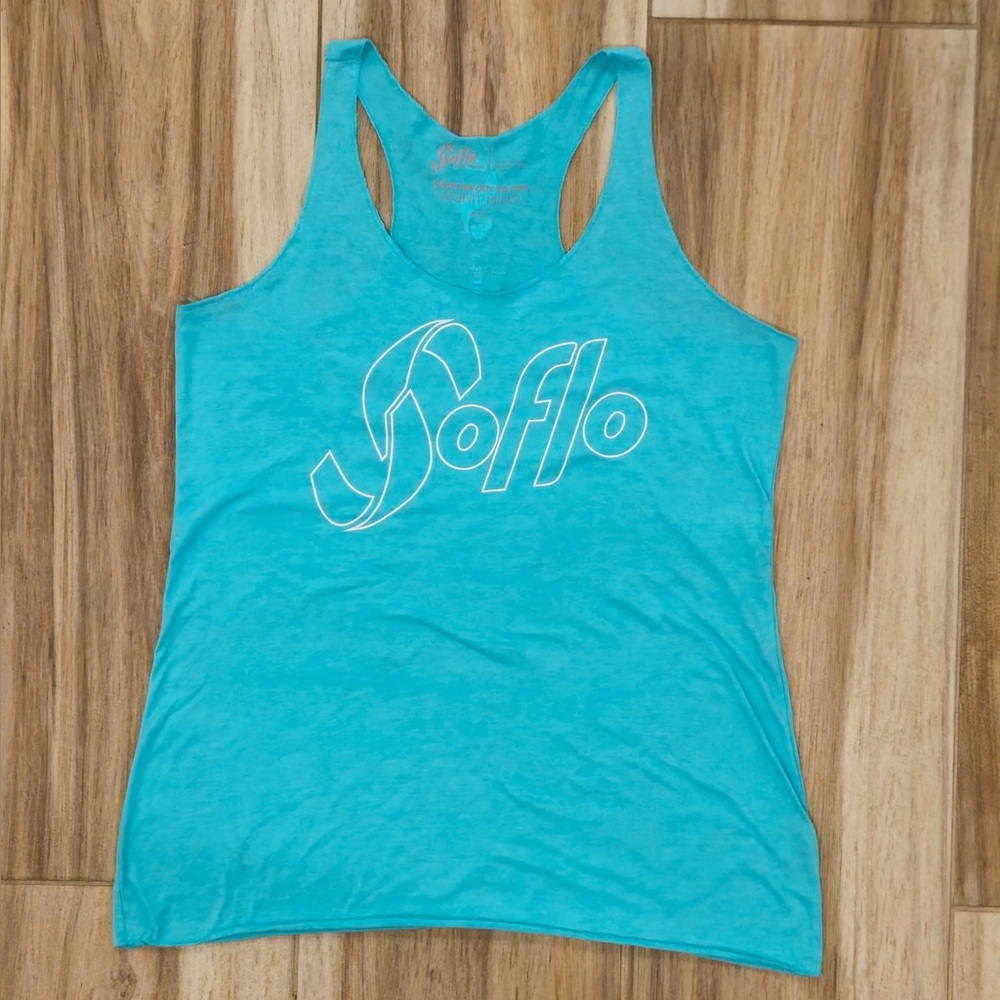 NWT Soflo Riders Women's Blue Tank Top size Large